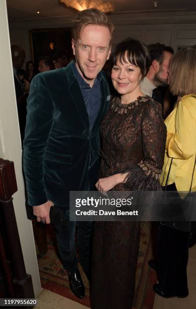 Damian Lewis and Helen McCrory attend the Charles Finch & CHANEL Pre-BAFTA Party at 5 Hertford Street on February 1, 2020 in London, England.