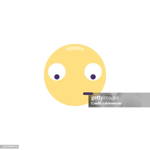 emoticon cute flat design - serious couple stock illustrations