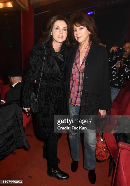 Caroline Barclay and Julie Arnold attend Singrid Campion Performs At Theatre De La Gaite Montparnasse Finale Party on January 6, 2020 in Paris,...