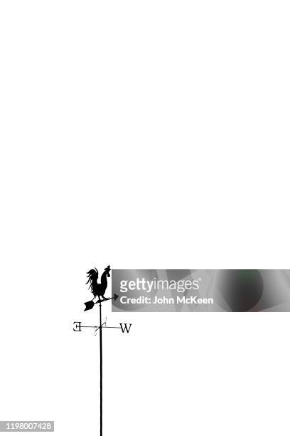 weathervane silhouette - weather vane stock pictures, royalty-free photos & images