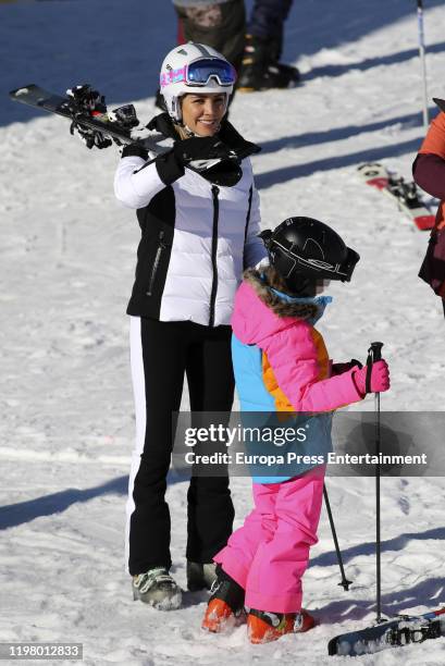 Rosanna Zanetti and Ella Bisbal Tablada are seen on January 04, 2020 in Baqueira Beret, Spain.