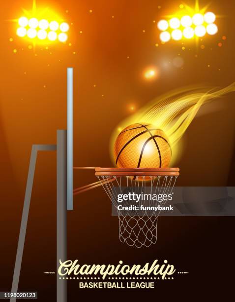 winning basketball hoop - final round stock illustrations