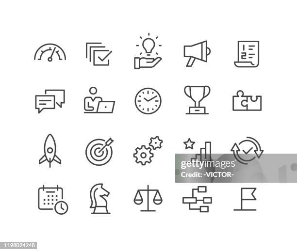 stockillustraties, clipart, cartoons en iconen met beheer-icons-classic line series - kampioenschap