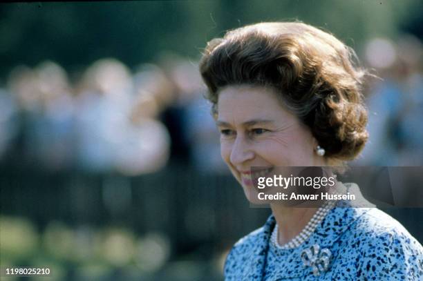 Queen Elizabeth ll smiles during an event circa 1975 in England.