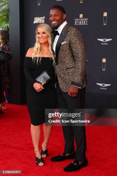 Arizona Cardinals runningback David Johnson poses prior to the NFL Honors on February 1, 2020 at the Adrienne Arsht Center in Miami, FL.