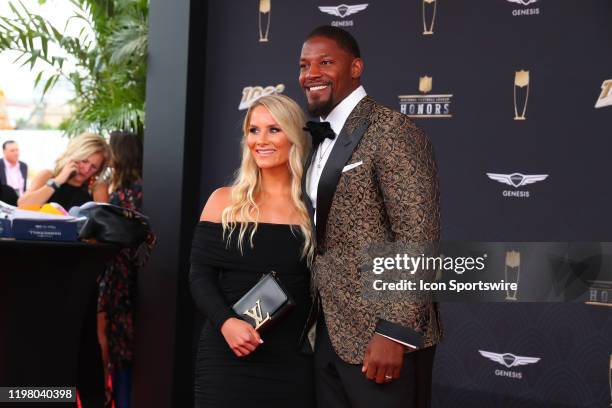Arizona Cardinals runningback David Johnson poses prior to the NFL Honors on February 1, 2020 at the Adrienne Arsht Center in Miami, FL.