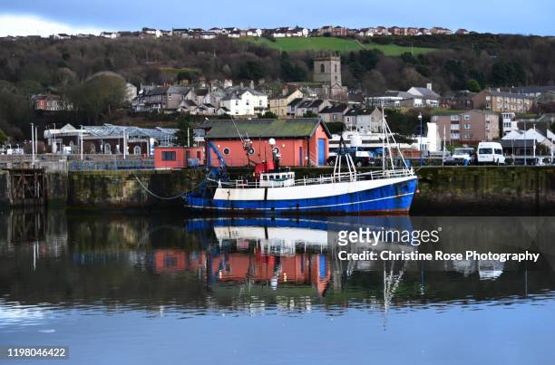 whitehaven town and harbour on christmas day - copeland cumbria stock pictures, royalty-free photos & images