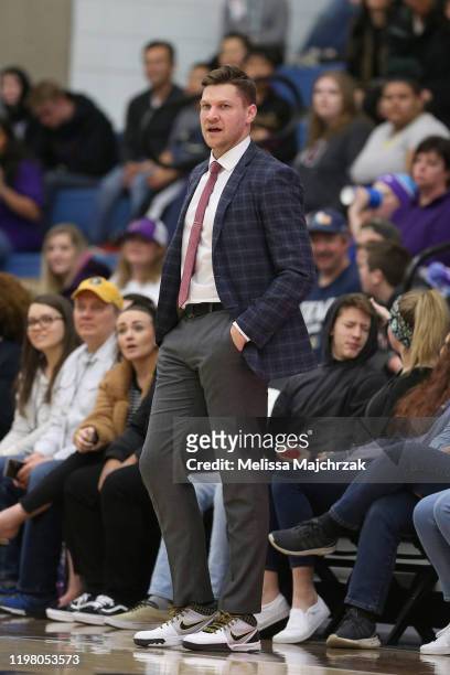 Grant Gibbs Head Coach of the Oklahoma City Blue on the sidelines during the game against the Salt Lake City Stars at Lifetime Activities...