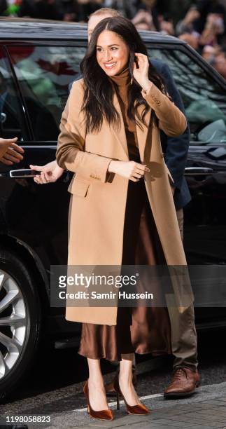 Prince Harry, Duke of Sussex and Meghan, Duchess of Sussex arrive at Canada House on January 07, 2020 in London, England.