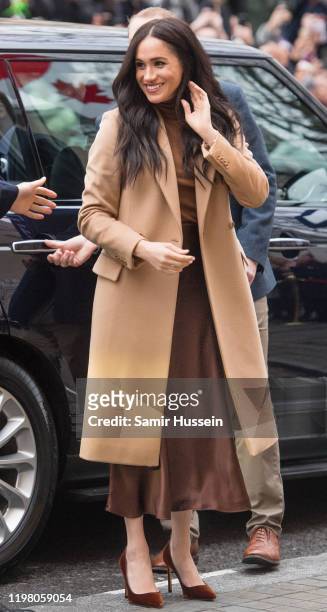 Meghan, Duchess of Sussex arriveS at Canada House on January 07, 2020 in London, England.