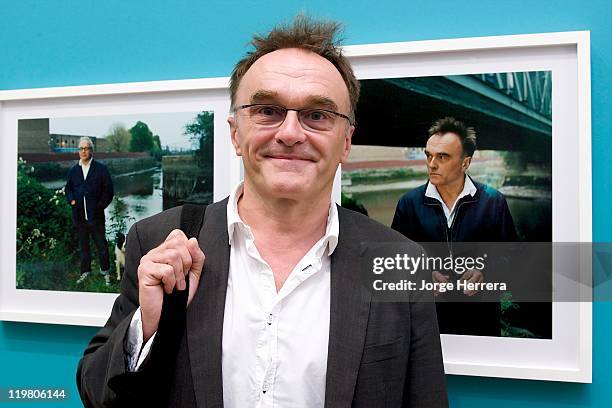 Director and Producer Danny Boyle poses by his portrait during "Road to 2012: Changing Pace," the unveiling of new portraits of the people making...