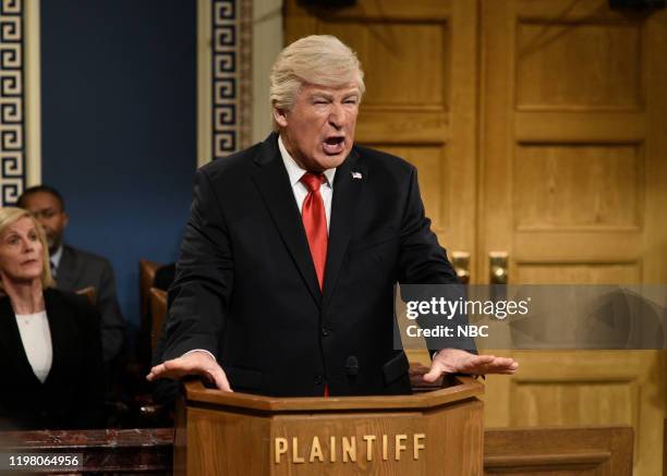 Watt" Episode 1779 -- Pictured: Alec Baldwin as Donald Trump during the "Impeachment Fantasy" Cold Open on Saturday, February 1, 2020 --