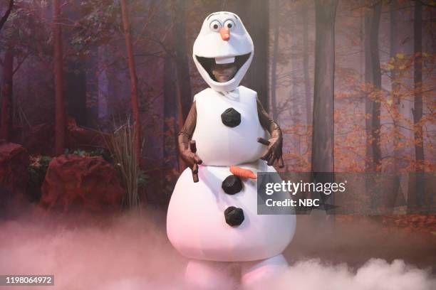 Watt" Episode 1779 -- Pictured: Mikey Day as Olaf during the "Frozen 2" sketch on Saturday, February 1, 2020 --