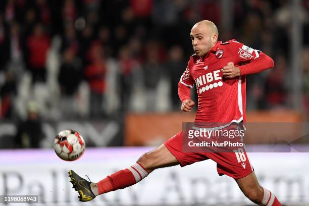 Slavko Perovic of Dinamo Bucharest in action during the game of Romania Liga 1, Round 23 between Dinamo Bucharest and Astra Giurgiu at Stadion...