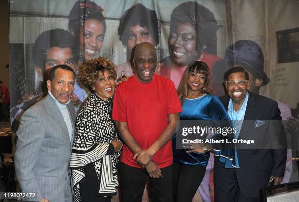 Ralph Carter, Ja'Net DuBois, Jimmie Walker, BernNadette Stanis and Johnny Brown attend the 2020 Hollywood Show held at Marriott Burbank Airport Hotel...