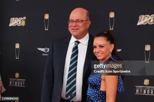 Carolina Panthers owner David Tepper poses on the Red Carpet prior to the NFL Honors on February 1, 2020 at the Adrienne Arsht Center in Miami, FL.