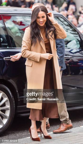 Meghan, Duchess of Sussex arrives at Canada House on January 07, 2020 in London, England.