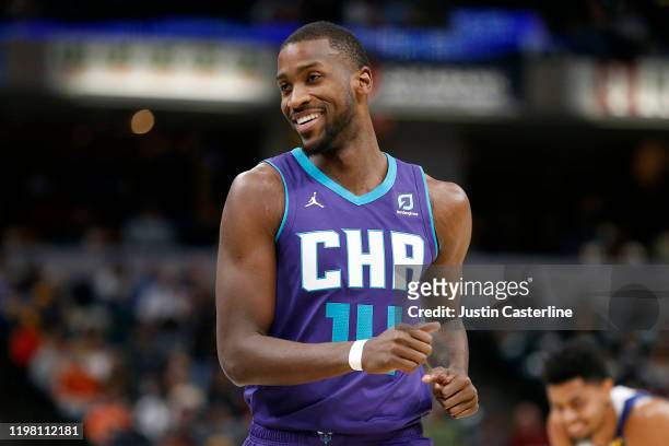 Michael Kidd-Gilchrist of the Charlotte Hornets in action in the game against the Indiana Pacers at Bankers Life Fieldhouse on December 15, 2019 in...