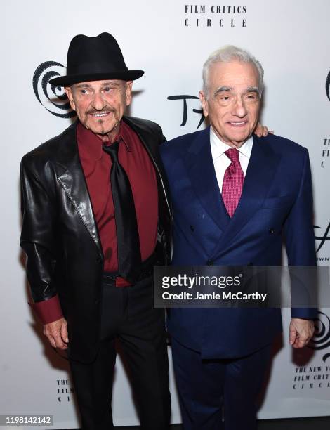 Joe Pesci and Martin Scorsese attend the 2019 New York Film Critics Circle Awards at TAO Downtown on January 07, 2020 in New York City.