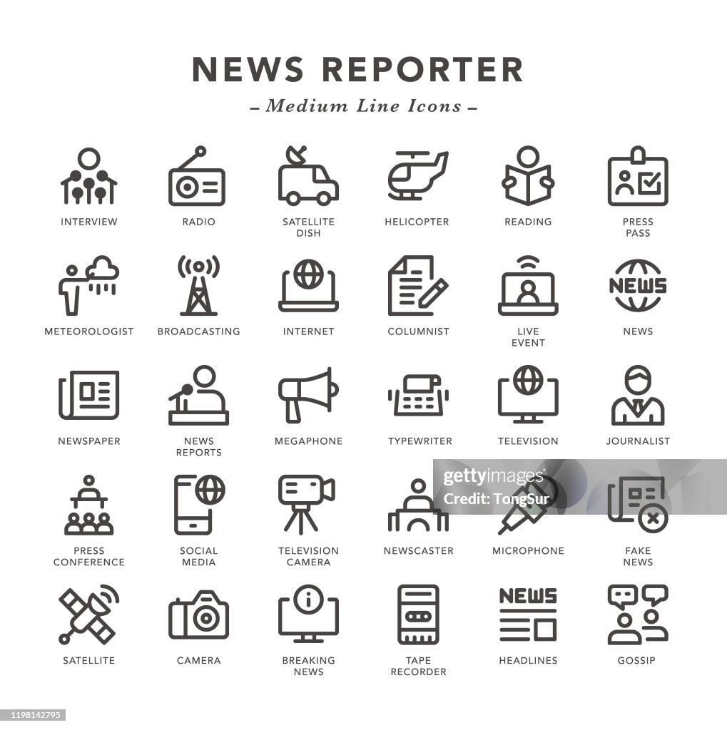 NachrichtenReporter - Medium Line Icons
