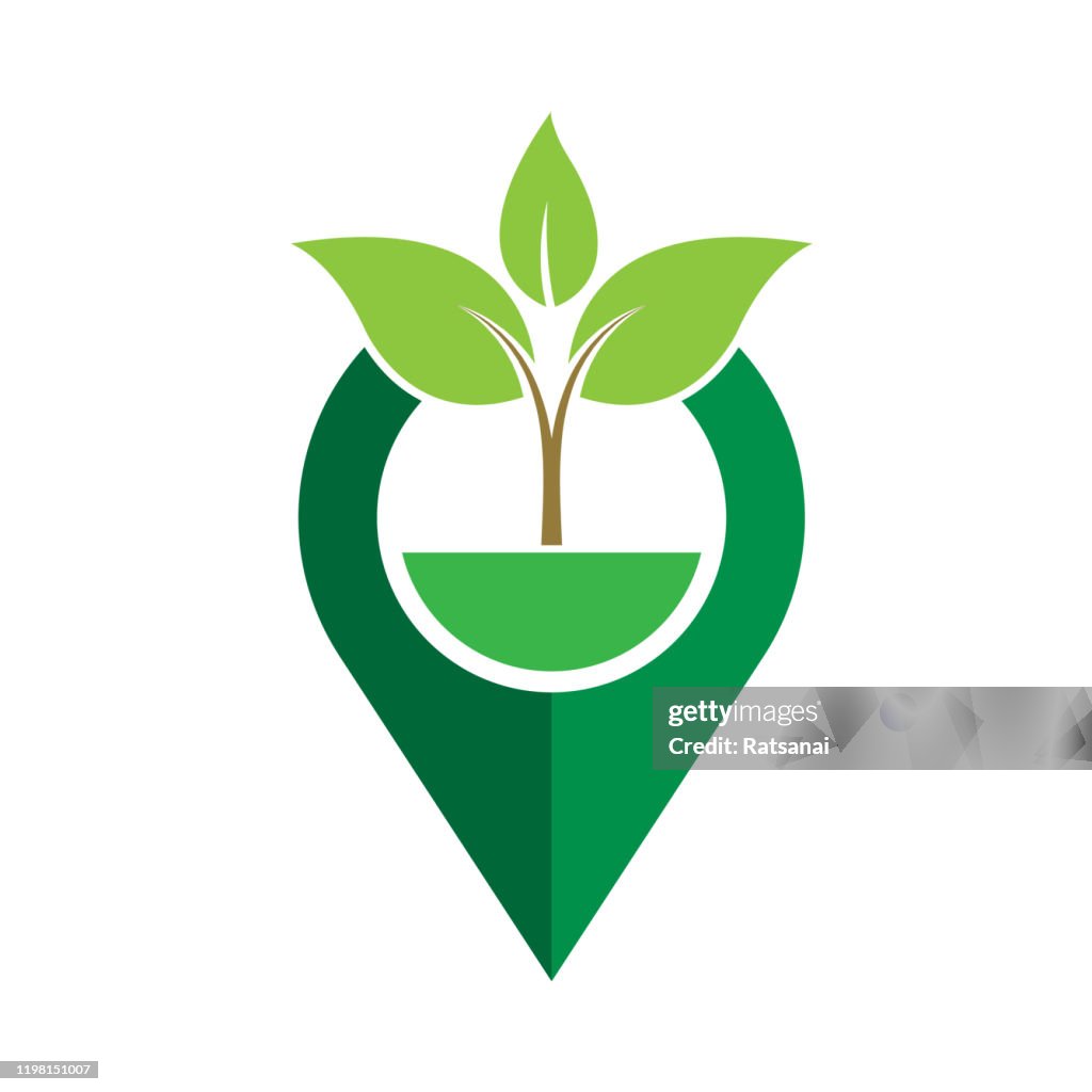 Tree Map Pin Tree Map Pin High-Res Vector Graphic - Getty Images
