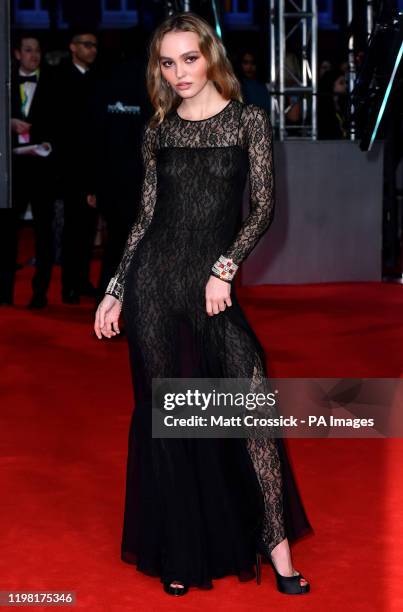 Lily-Rose Depp attending the 73rd British Academy Film Awards held at the Royal Albert Hall, London.