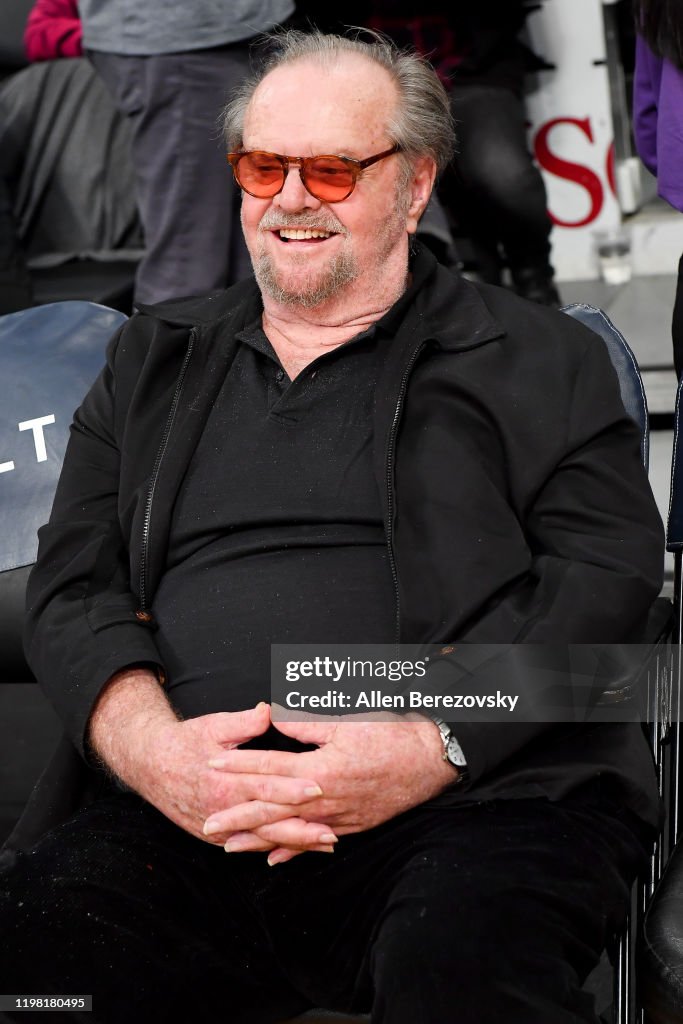 Celebrities At The Los Angeles Lakers Game