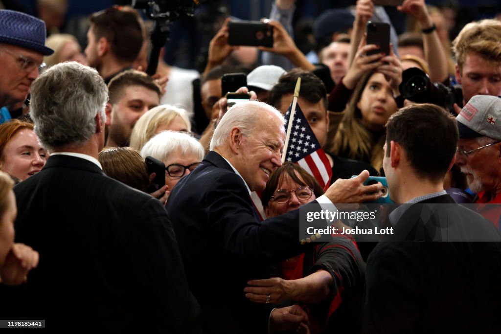 Democratic Presidential Candidate Joe Biden Campaigns In Iowa