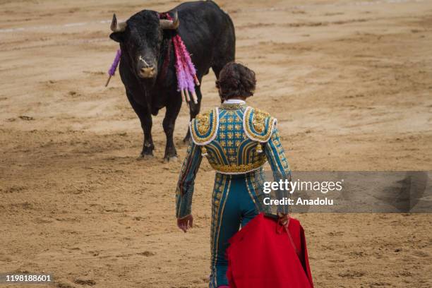 Sebastián Castella French ''Matador'' or bullfighter, during a bullfight at Plaza de Toros la Santamaria in Bogota, Colombia on February 02, 2020....