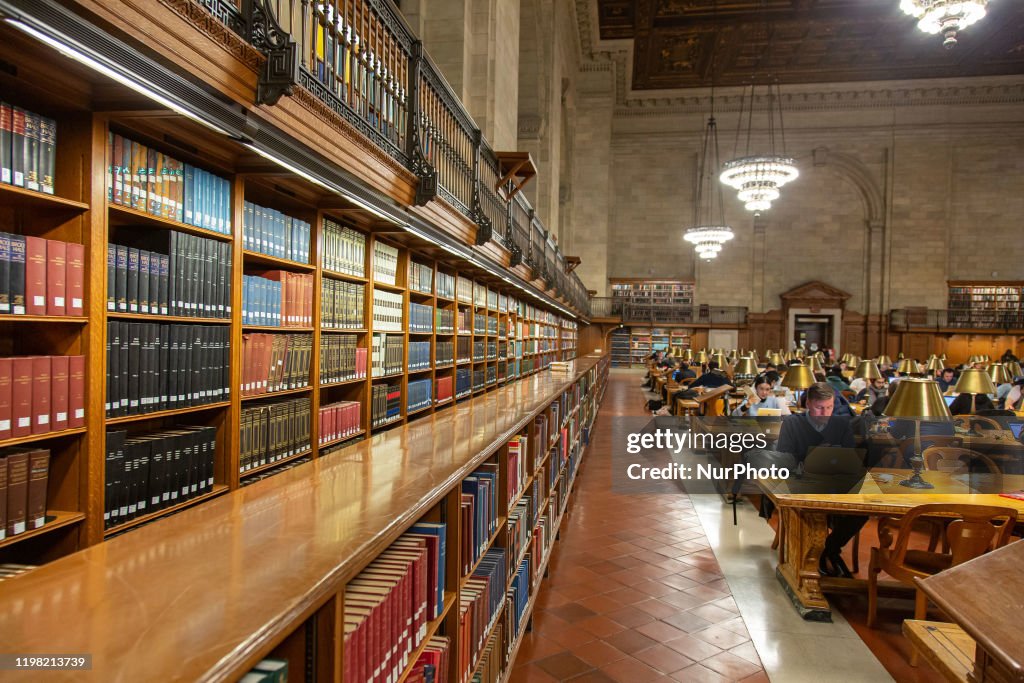 Nyc Library Roo Inside the Rose Main Reading Room, the main reading room with side ...