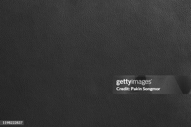 close up detail black leather and texture background - brocado imagens e fotografias de stock