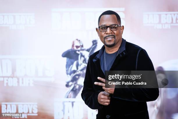 Us actor Martin Lawrence attends 'Bad Boys For Life' photocall at Villa Magna hotel on January 08, 2020 in Madrid, Spain.