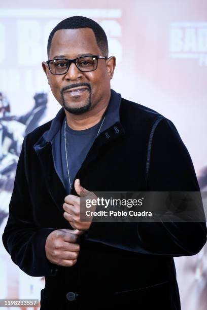 Us actor Martin Lawrence attends 'Bad Boys For Life' photocall at Villa Magna hotel on January 08, 2020 in Madrid, Spain.