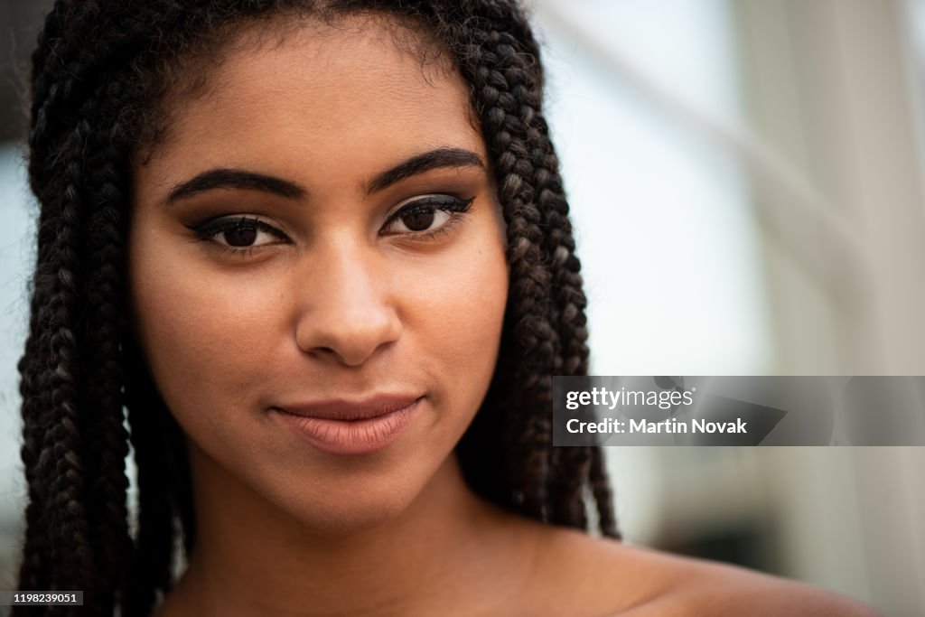 Mixed Raced Models Young Mixed Race Fashion Model Staring At You High-Res Stock Photo ...