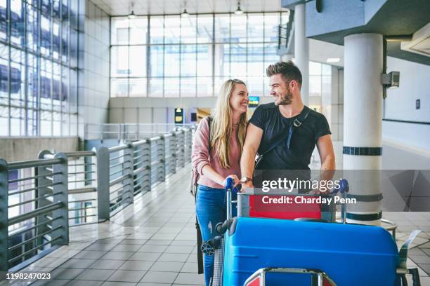 i'm so excited to go see your country - luggage trolley stock pictures, royalty-free photos & images