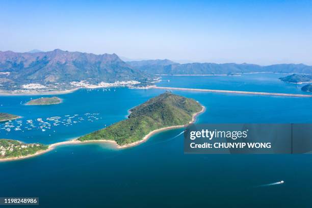 the bay of shuen wan hoi tai po - south china sea stock pictures, royalty-free photos & images