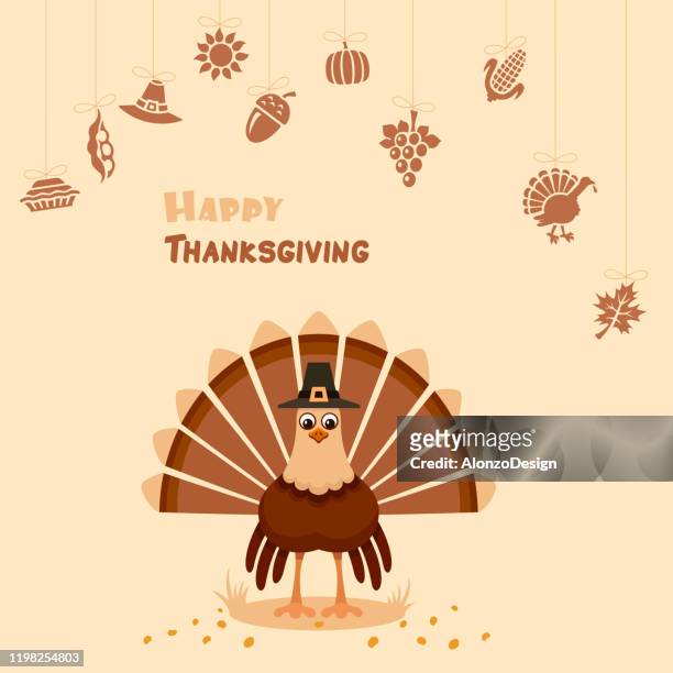 感恩節土耳其 - turkey feathers 幅插畫檔、美工圖案、卡通及圖標