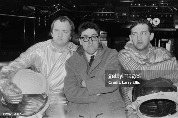English comedian and film director Mel Smith , Welsh comedian, writer, actor and television presenter Griff Rhys Jones, and English...