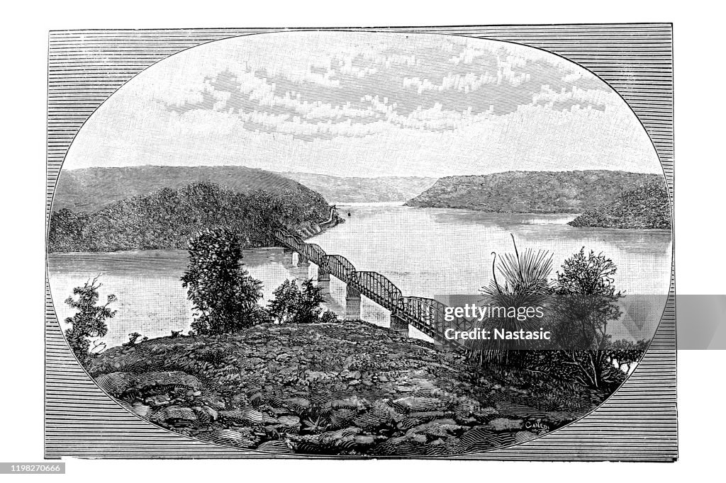 Hawkesbury River railway bridge ,Sydney ,Australia