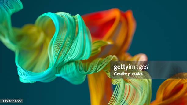 abstract wavy object - three dimensional technology stock pictures, royalty-free photos & images