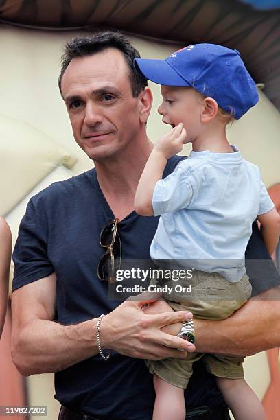 Actor Hank Azaria attends the New York Smurf Week kick off ceremony at Smurfs Village at Merchant's Gate, Central Park on July 25, 2011 in New York...