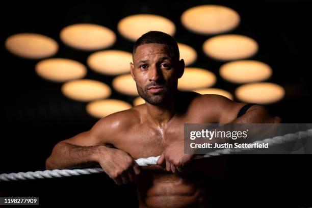 Kell Brook poses for a portrait ahead of his fight with Mark DeLuca on February 8 during a Kell Brook Media Workout at the 12x3 gym on January 08,...