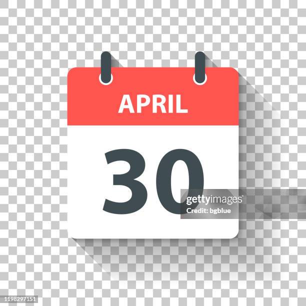 april 30 - daily calendar icon in flat design style - april 2021 stock illustrations