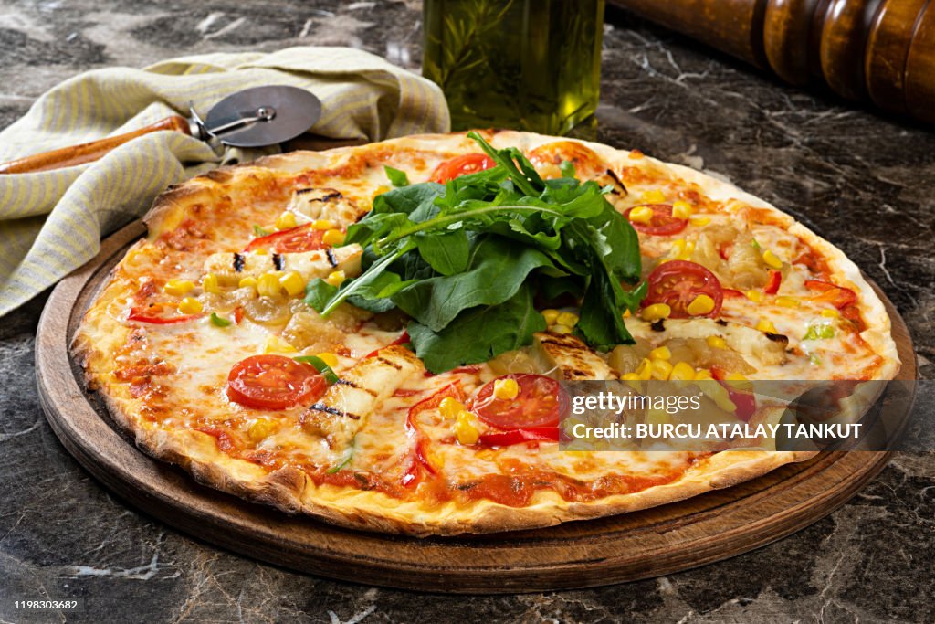 Eggplant Tomato Pizza