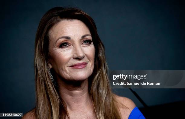 British actress Jane Seymour attends 'Resplandor y tinieblas' press conference at VP Plaza España Design Hotel on January 08, 2020 in Madrid, Spain