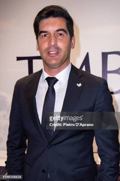 Paulo Fonseca attends at the Tombolini stand during Pitti Immagine Uomo 97 at Fortezza Da Basso on January 08, 2020 in Florence, Italy.