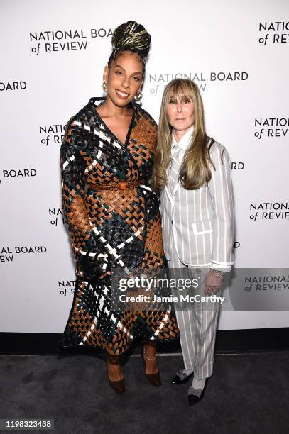 Melina Matsoukas and National Board of Review President Annie Schulhof attend The National Board of Review Annual Awards Gala at Cipriani 42nd Street...