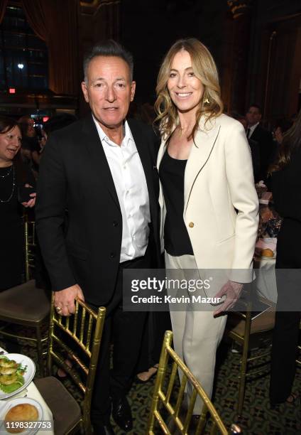 Bruce Springsteen and Kathryn Bigelow attend The National Board of Review Annual Awards Gala at Cipriani 42nd Street on January 08, 2020 in New York...