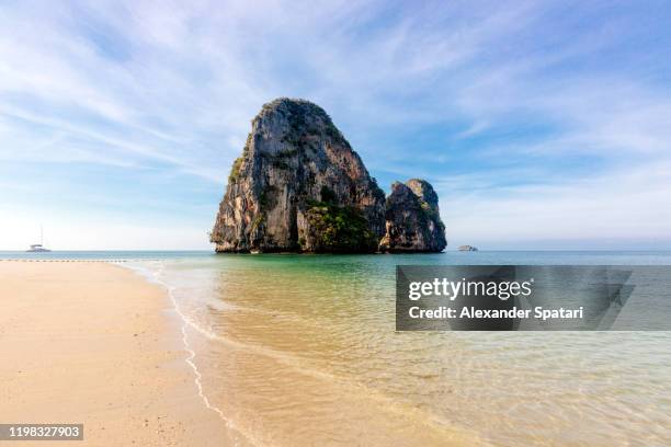 phra nang beach in krabi province, thailand - krabi province stock-fotos und bilder