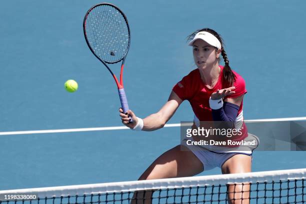 Christina McHale of the USA during her match against Serena Williams of the USA during day four of the 2020 Women's ASB Classic at ASB Tennis Centre...